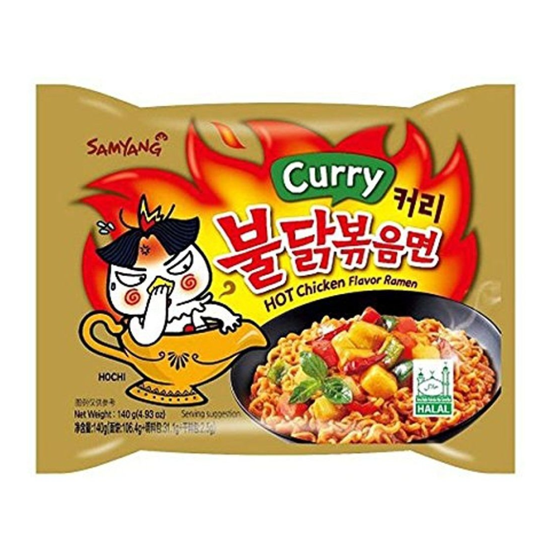 Samyang Hot Chicken Ramen Curry Pack - Buldak Ramen (140g, 140gX5PK) - COKOYAM