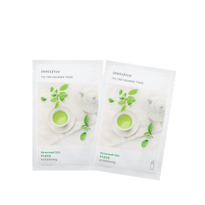 INNISFREE My Real Squeeze Masks - Each 2 Packs and Combo Sets - CoKoYam