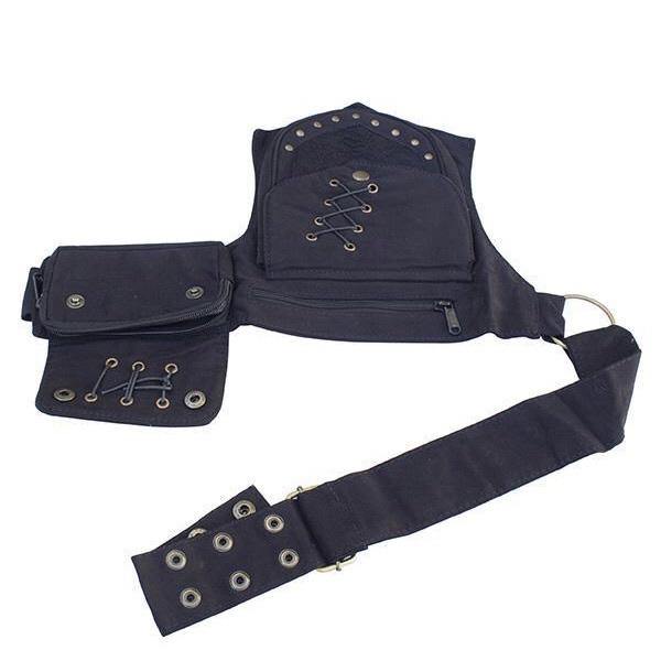 Cotton Practical Fannypack Waistbag Travel Utility Belt - CoKoYam