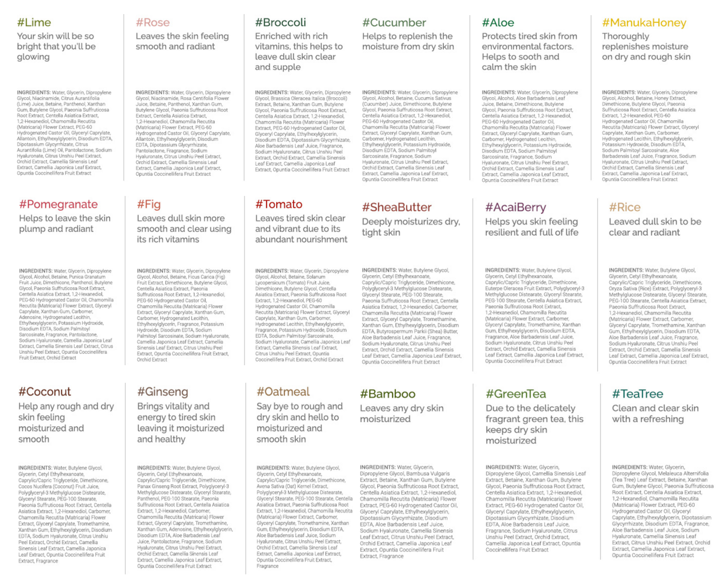 INNISFREE My Real Squeeze Masks - Each 2 Packs and Combo Sets - CoKoYam