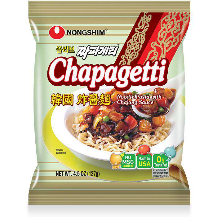Nongshim Chapagetti Chajang Noodle Pack (127g, 508g-4PK) - CoKoYam
