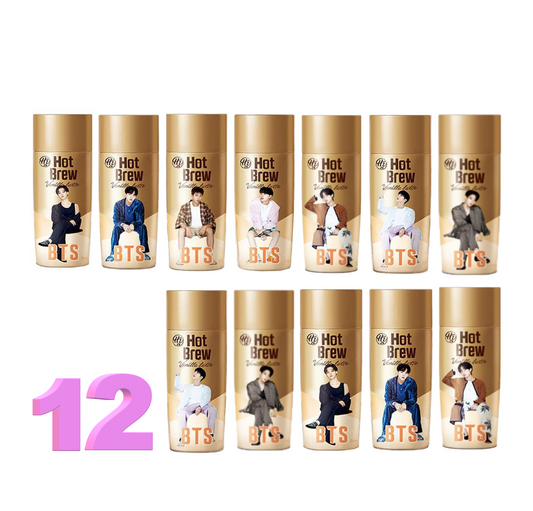 Paldo 2021 New BTS HOT BREW Coffee Vanilla Latte 7 Member + Extra 5 Member (270ml x 12) - [Discounted Item] [Pre-Order Item] - COKOYAM