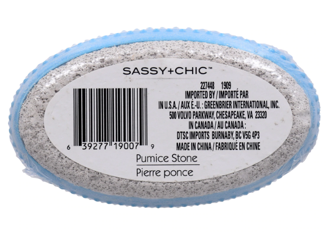 SASSY+CHIC Pumice Stone - Foot Scrub Stone (1EA) - CoKoYam