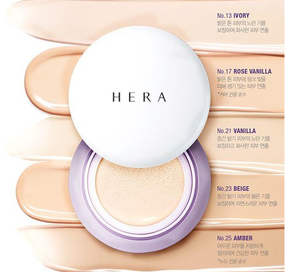 HERA UV Mist Cushion Cover SPF 50+/PA+++ C21 Vanilla Cover (+ Extra Refill) - CoKoYam