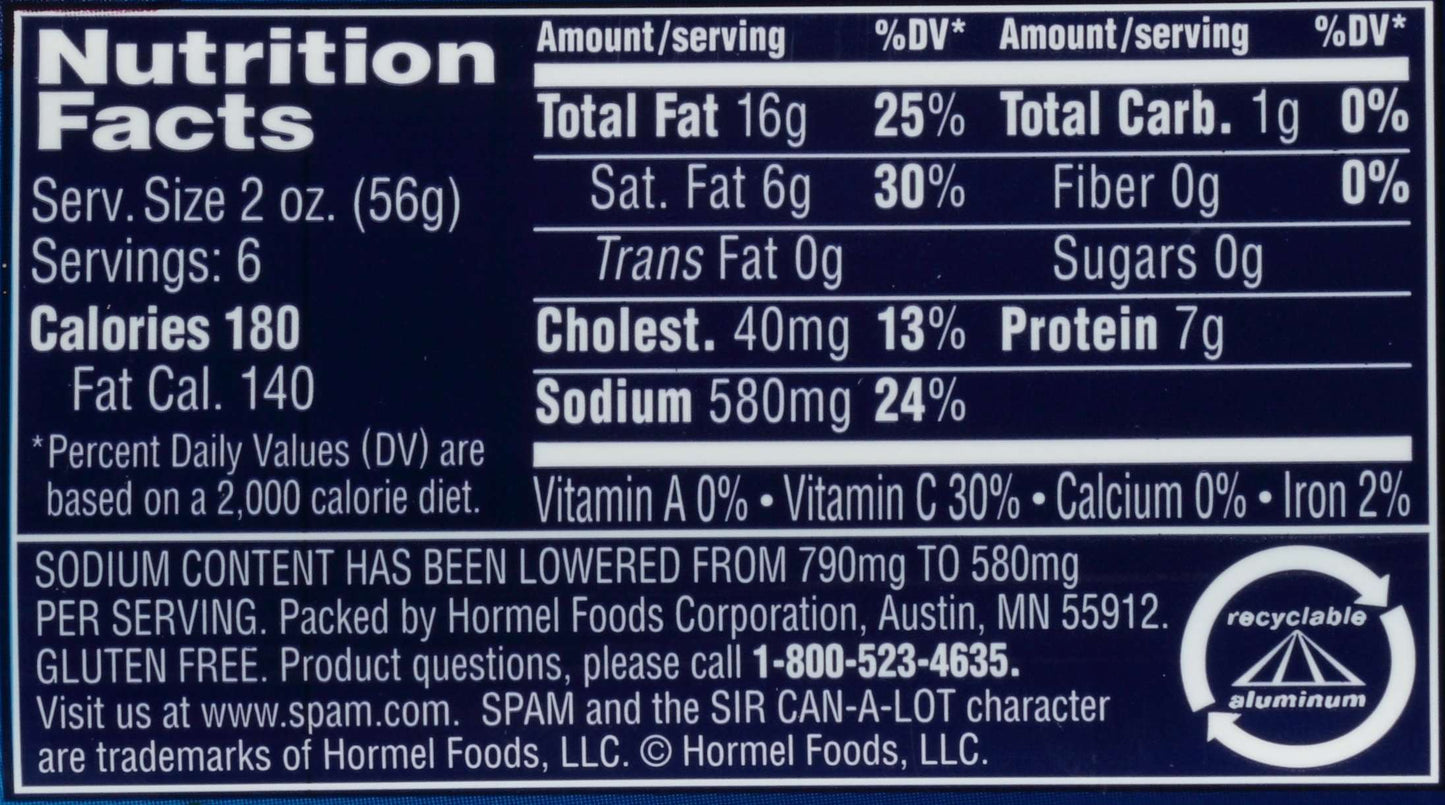 Hormel Spam 25% Less Sodium (340g) - CoKoYam