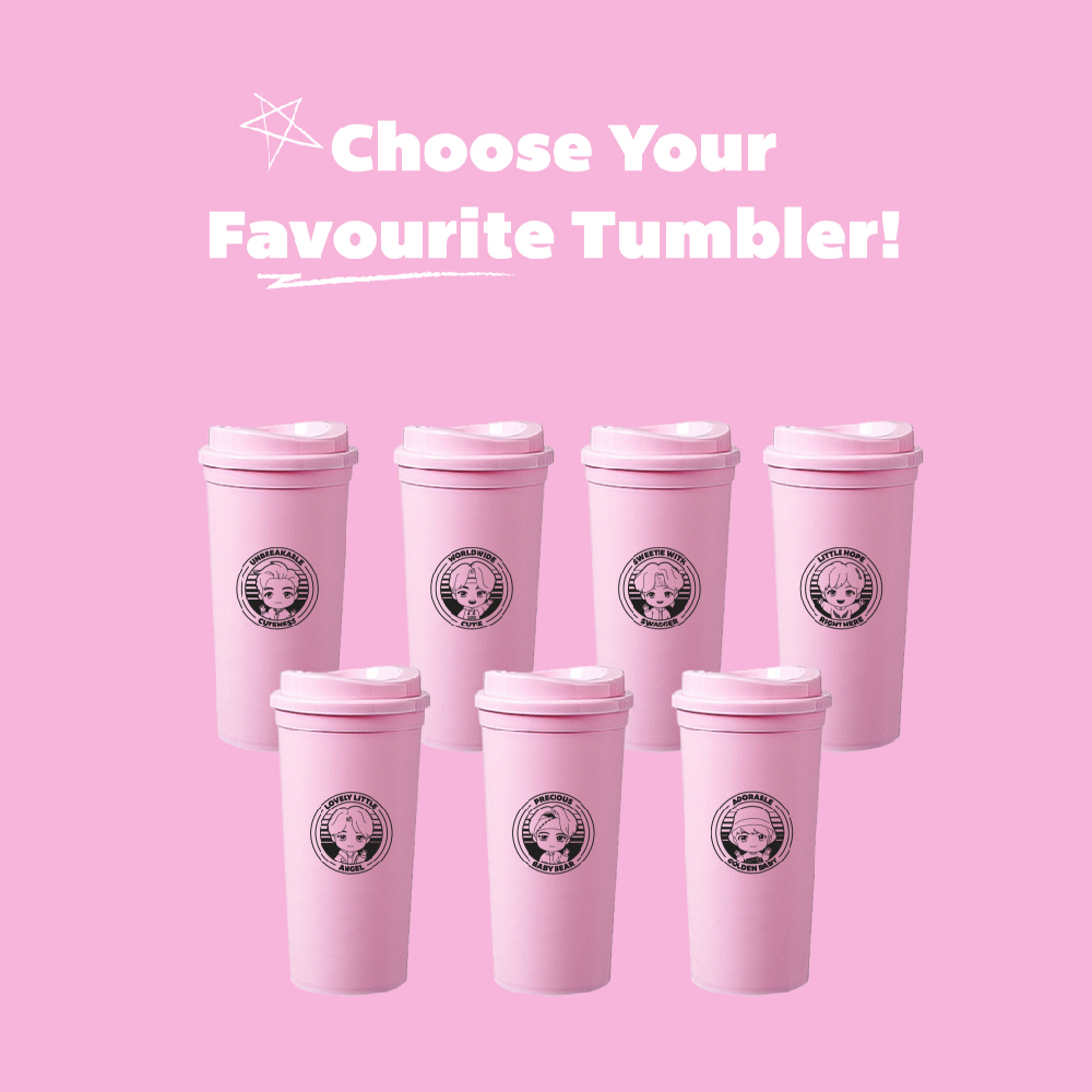 BTS TinyTAN Reusable Pink Tumbler - JIN - COKOYAM