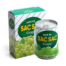 Lotte Sac Sac Grape Drink Can (238ml) - Maximum order: 12 - COKOYAM