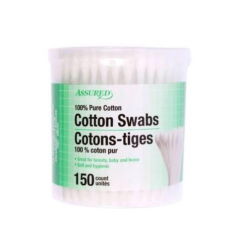 Assured 100% Pure Cotton Swabs (150 Count) - CoKoYam