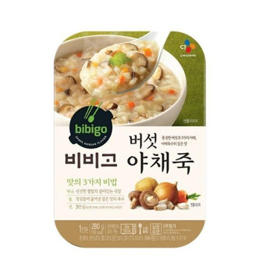 CJ Bibigo Porridge Mushroom & Vegetable (280g) - CoKoYam