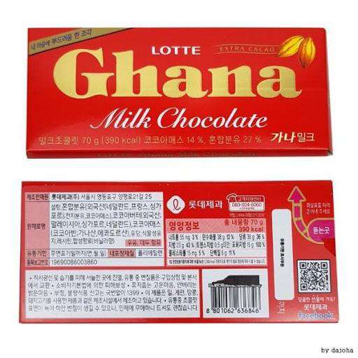 Lotte Big Ghana Milk Chocolate (70g) - CoKoYam