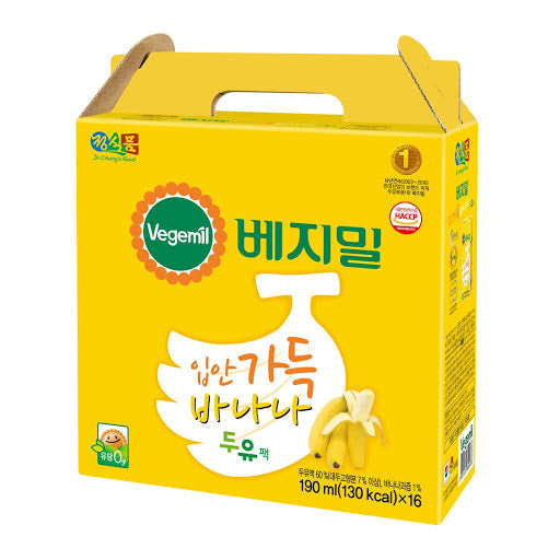 DR.CHUNG'S FOOD VEGEMIL Soy Milk Banana (190mlx6PK, 190x16PK) - CoKoYam