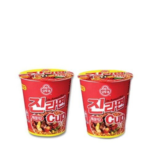 Ottogi Jin Ramen Spicy Cup (65gx2Cups) - Maximum order: 6 - CoKoYam