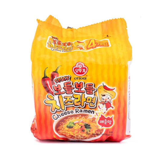 Ottogi Cheese Ramen Spicy Pack (111gx4PK) - COKOYAM