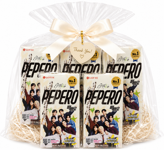 STRAY KIDS x PEPERO Mini 5 White Cookie Gift
