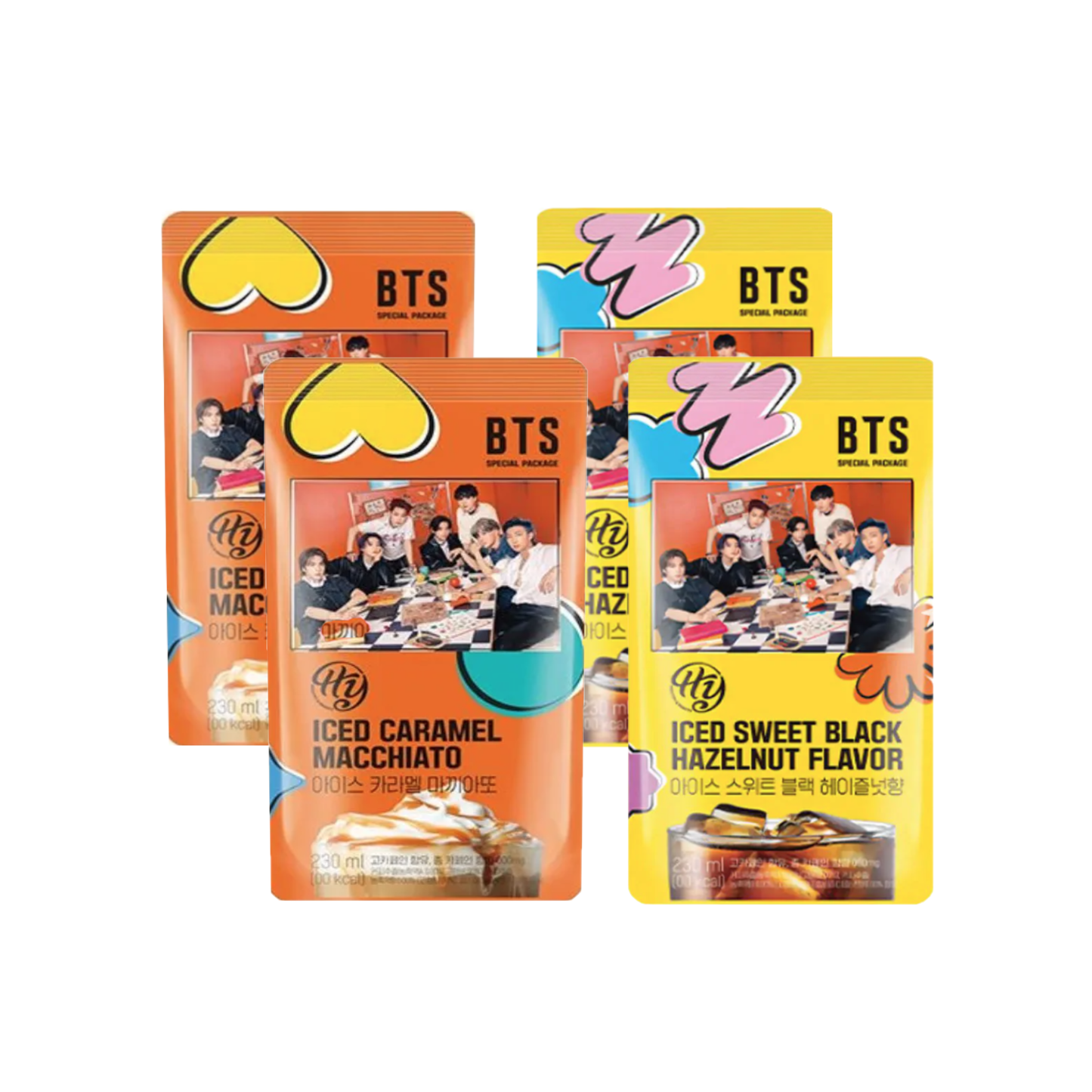 BTS X HY Iced Coffee  Combo (2+2) Gift
