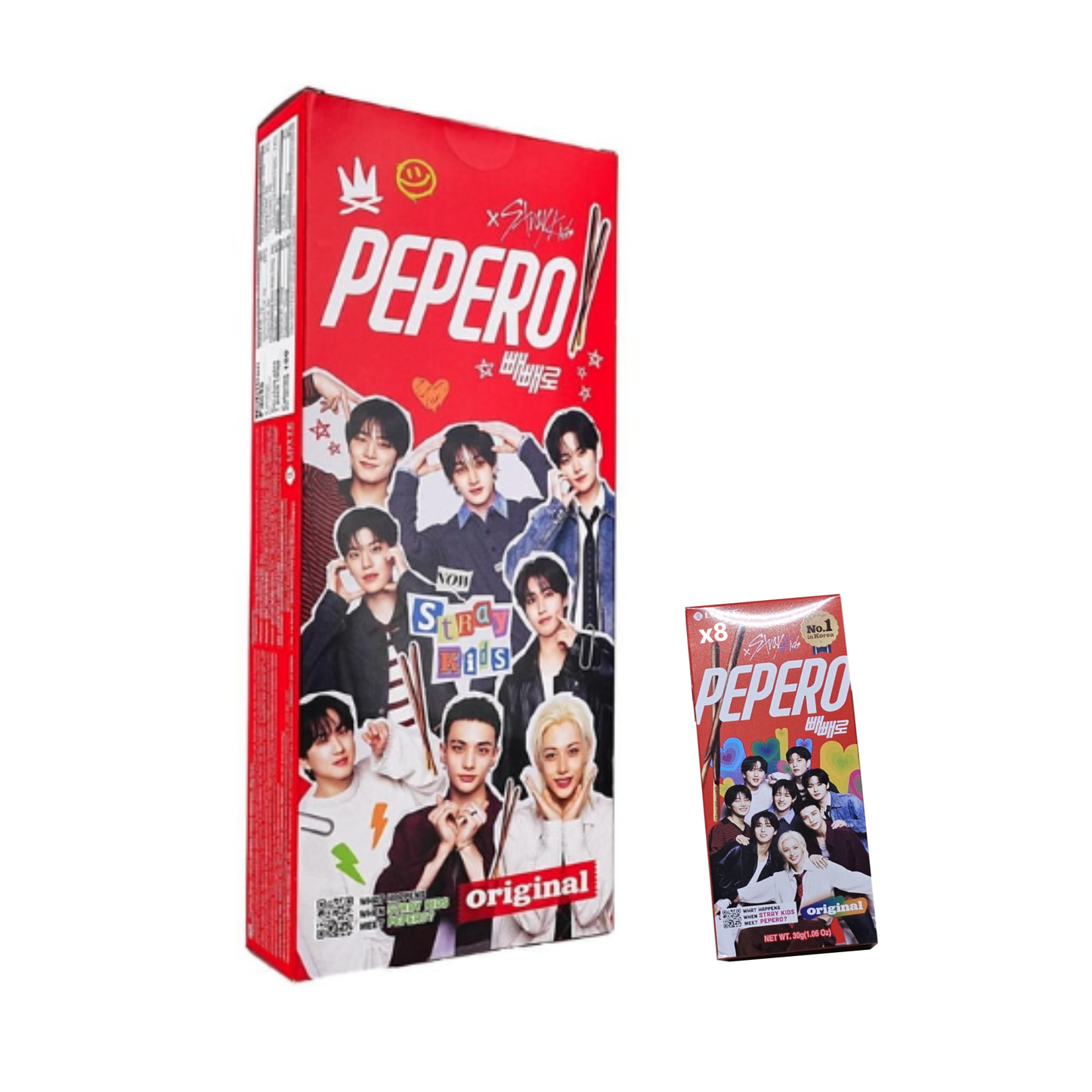 STRAY KIDS x PEPERO Original Mini 8 Pack Case Gift