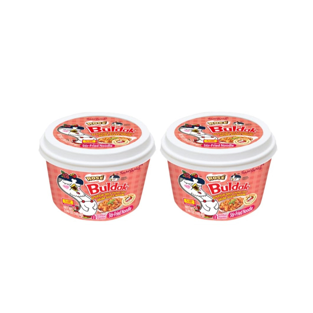Samyang Hot Chicken Rose Wide Glass Noodle Big Bowl (169.5g)