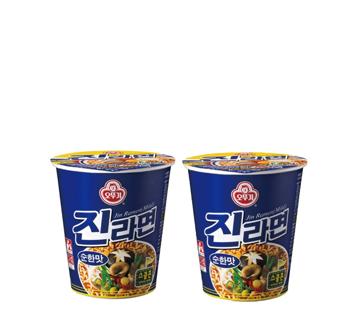 Ottogi Jin Ramen Mild Cup (65gx2Cups) - Maximum order: 6 - CoKoYam