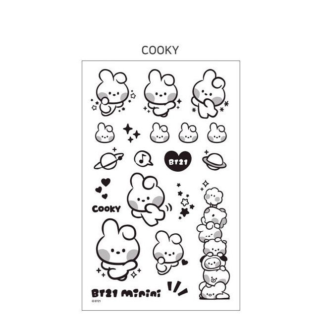 BTS BT21 Official Goods TATTOO Sticker minini Ver  Tracking Number  eBay