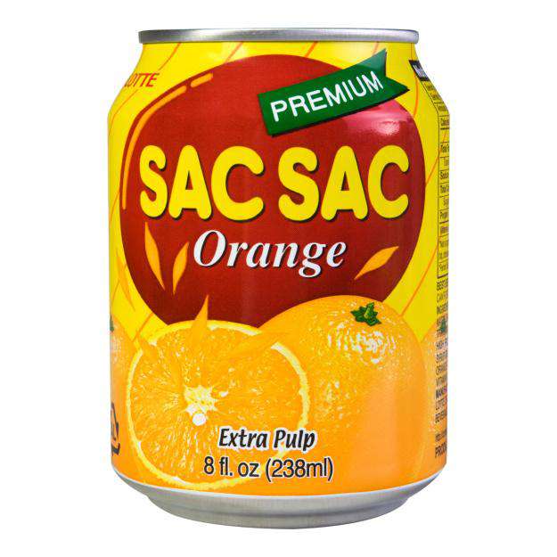 Lotte Sac Sac Orange Can Drink (238ml) - Maximum order: 12 - CoKoYam