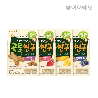 IVENET Bebe Organic Grain Friend Roll 4 Combo (40g x 4)-[Discounted Item] - CoKoYam