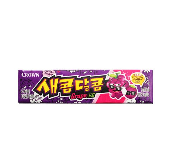 Crown Saekom Dalkom Grape Jelly Candy (29gx5EA) - CoKoYam