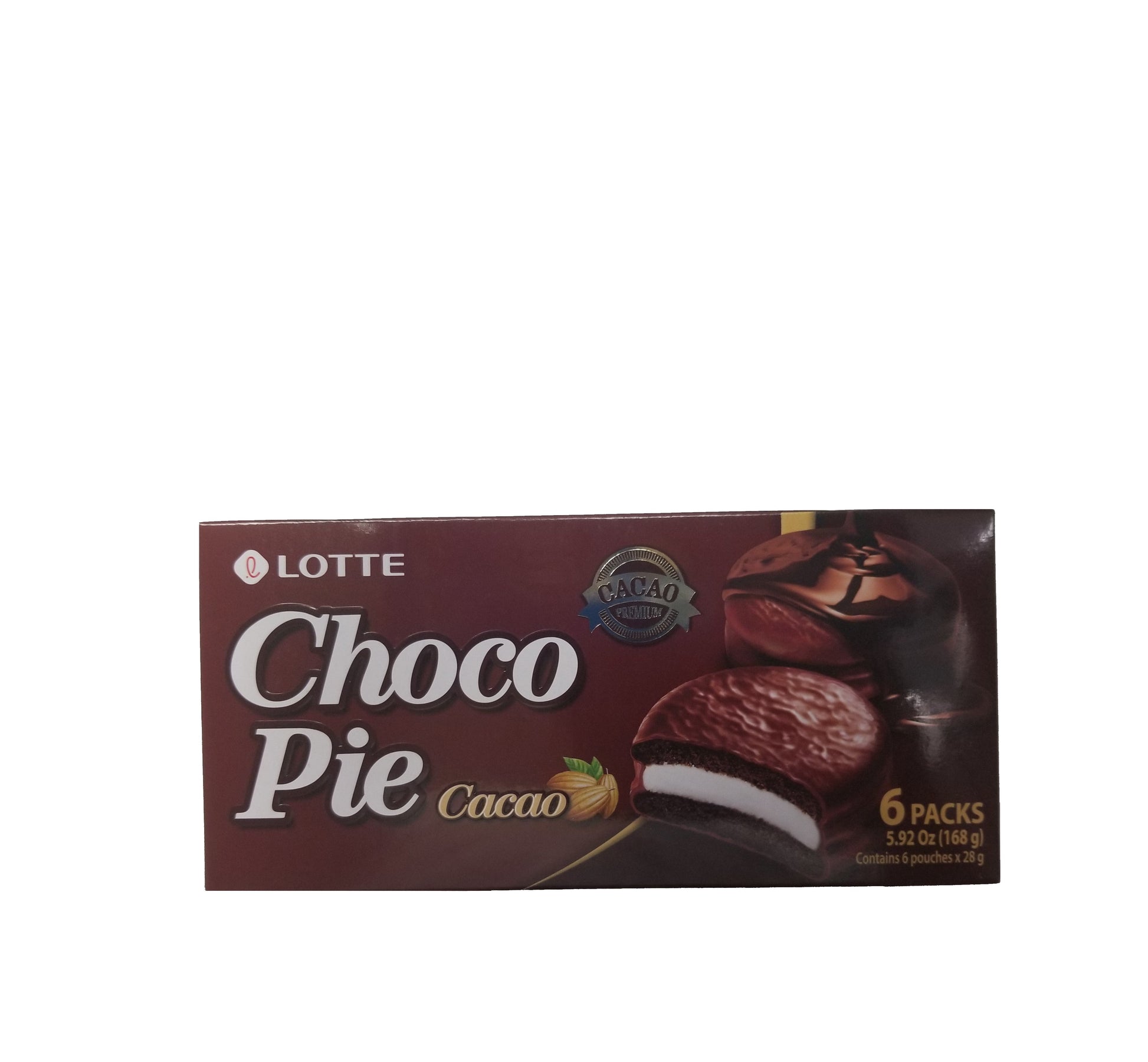 Lotte Chocopie Cacao 6Pack (168g), 12Pack(336g) - Choco pie - CoKoYam