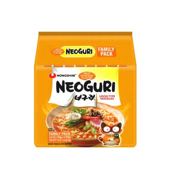 Nongshim Neoguri Mild (Nuguri) Ramen Pack (480g-4PK) - COKOYAM