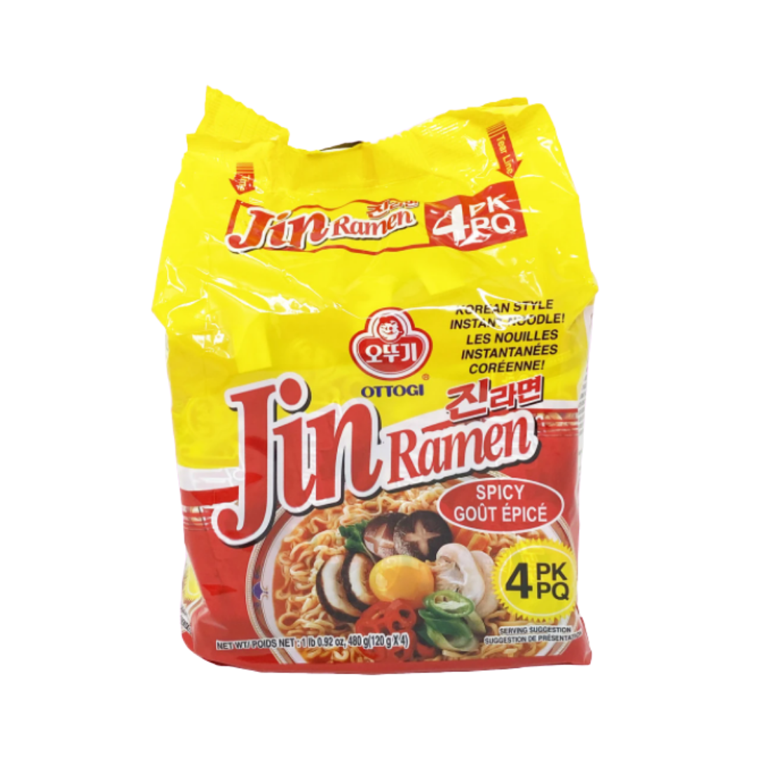 Ottogi Jin Ramen Spicy Pack (480g-4PK) - COKOYAM