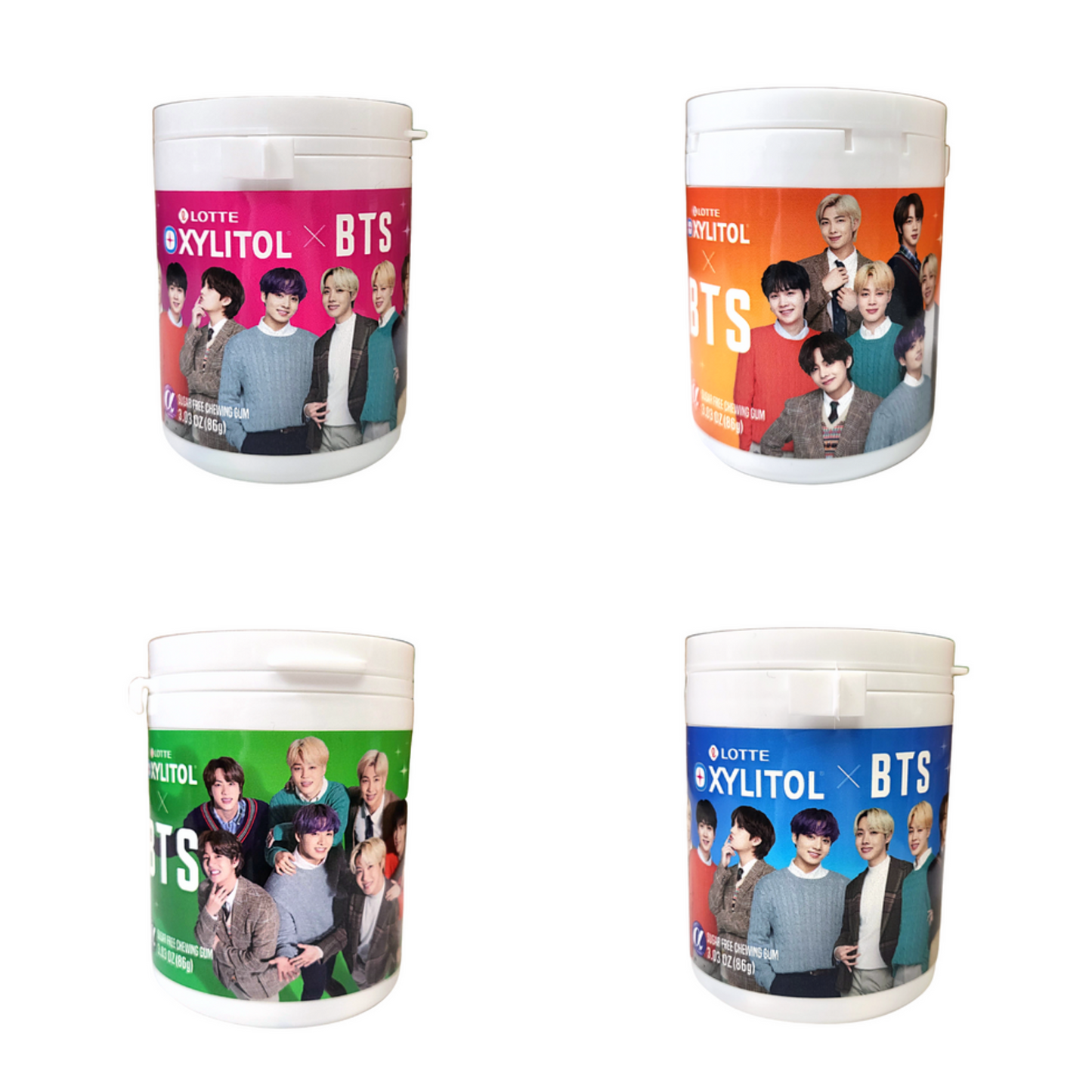 Lotte BTS X Xylitol Alpha Chewing Gum 4 Combo  (86gx4) - [Discounted Item(Foods)] - COKOYAM