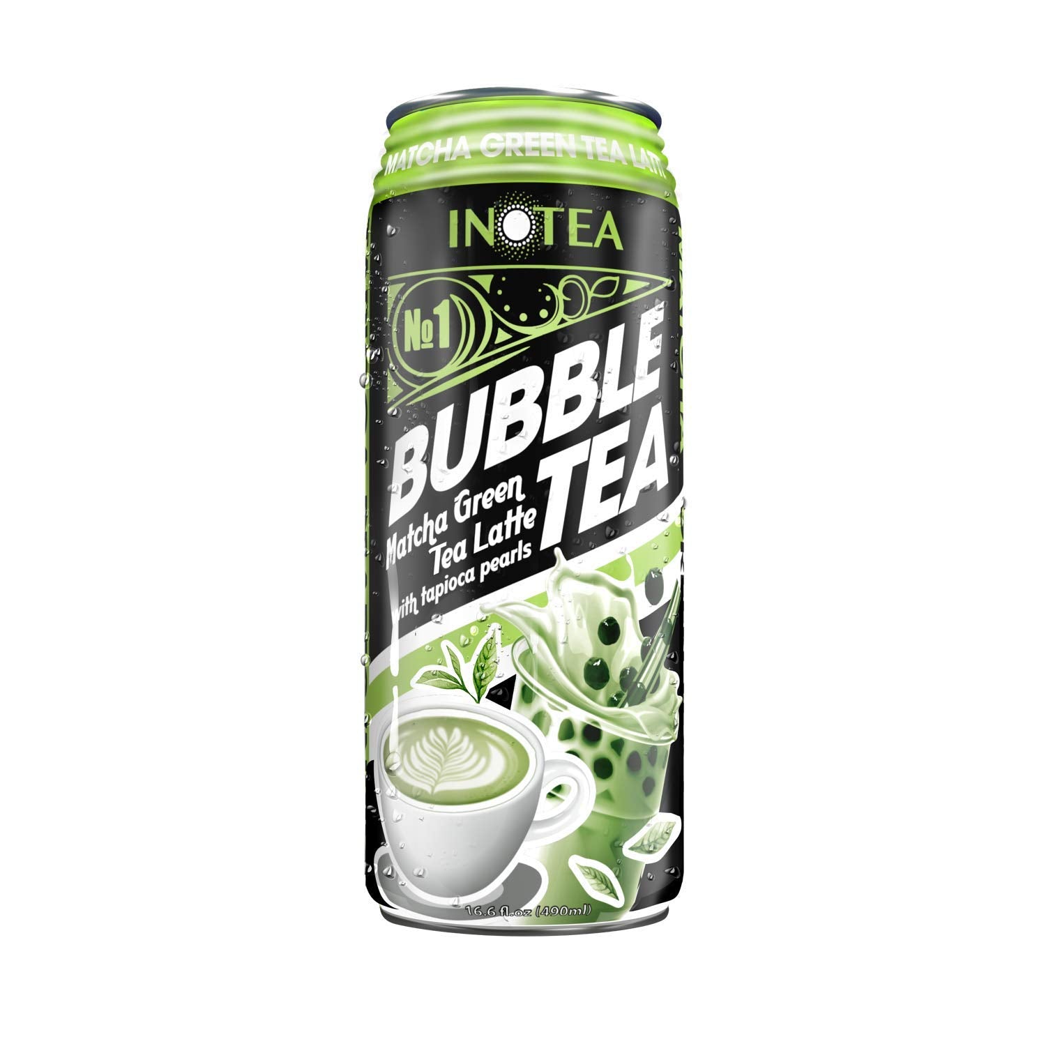 INOTEA Bubble Tea Macha Latte ( 490ml x 1, x 24 ) - COKOYAM
