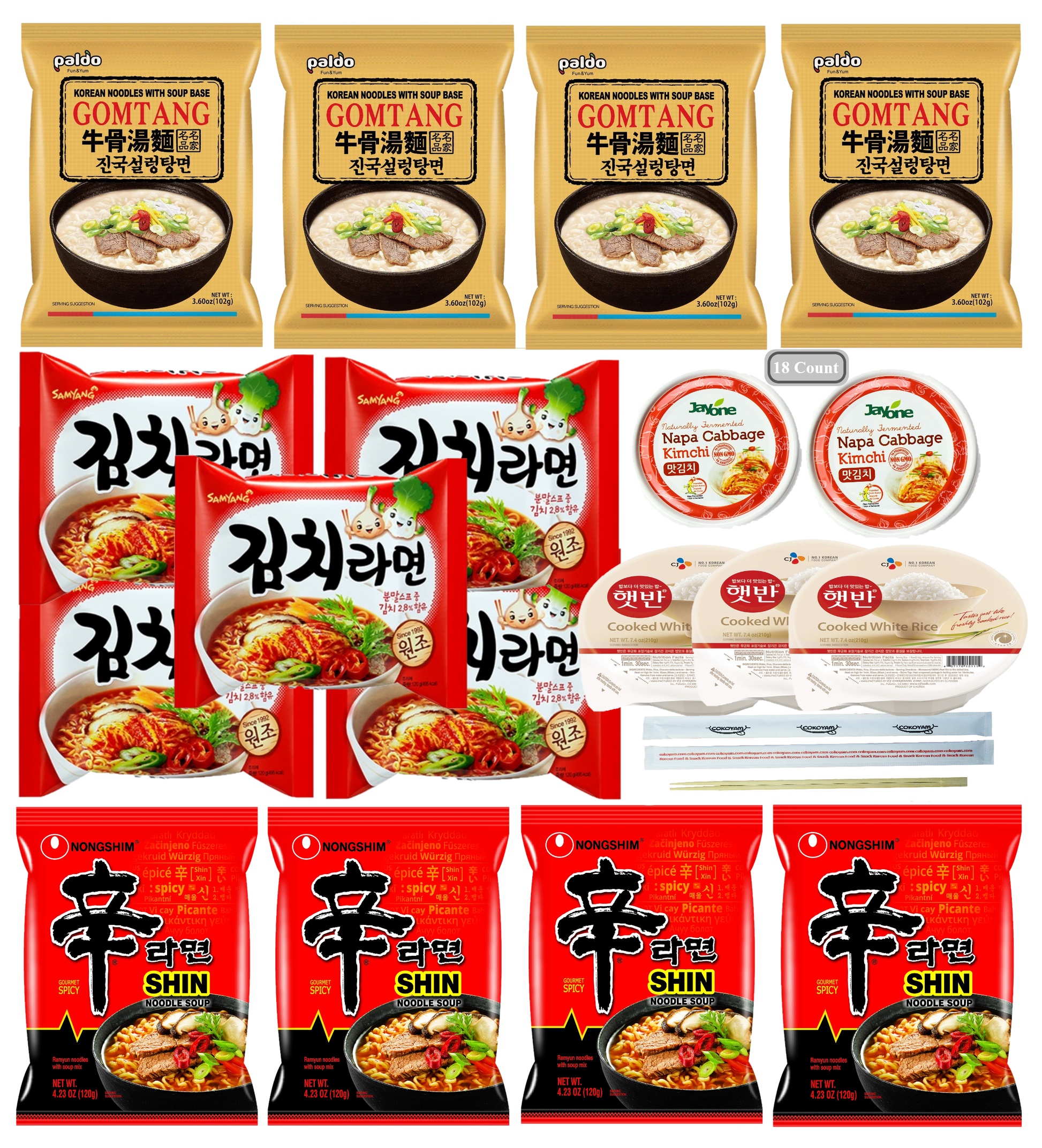 COKOYAM Korean Ramen Combo for Dorm Life #AA, #BB, #CC - [Discounted Item] - COKOYAM