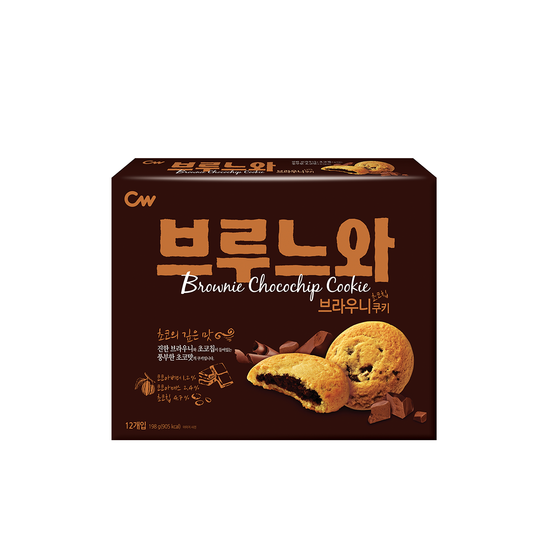 Chungwoo BRONOIR Choco Chip Cookie (198g-12Pack) - COKOYAM