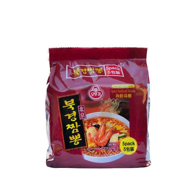 Ottogi Beijing Spicy Seafood Noodle Pack (600g-5PK) - CoKoYam