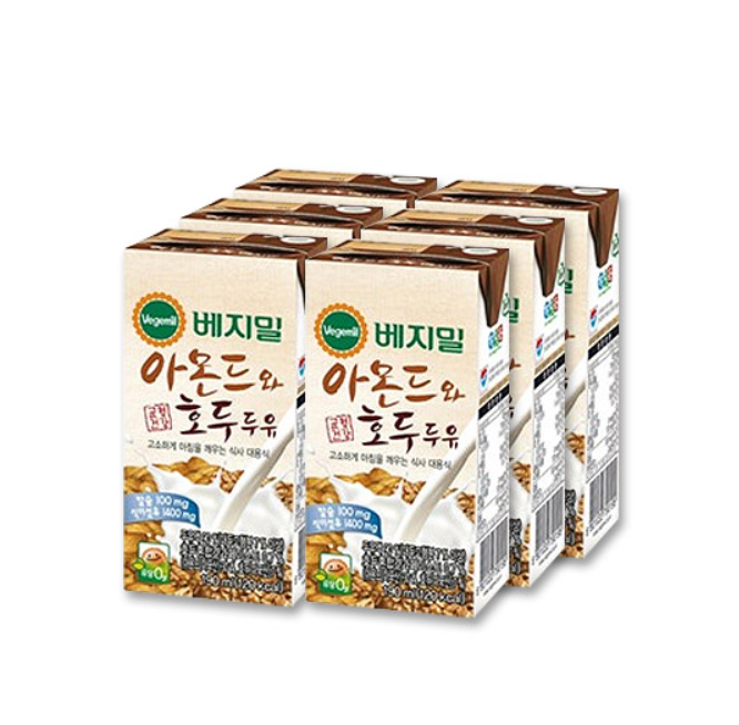 DR.CHUNG'S FOOD VEGEMIL Soy Milk Almond & Walnut (190mlx6PK, 190x16PK) - CoKoYam