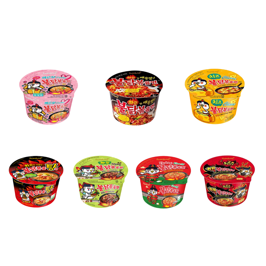 Samyang Spicy Hot Chicken Big Bowl 7 Flavors Combo - COKOYAM