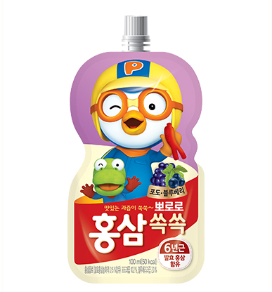 Paldo Pororo Red Ginseng Grape Flavor (100ml) - CoKoYam