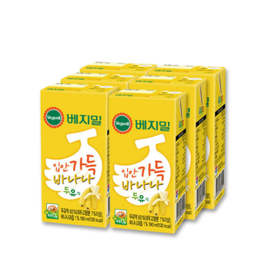 DR.CHUNG'S FOOD VEGEMIL Soy Milk Banana (190mlx6PK, 190x16PK) - CoKoYam