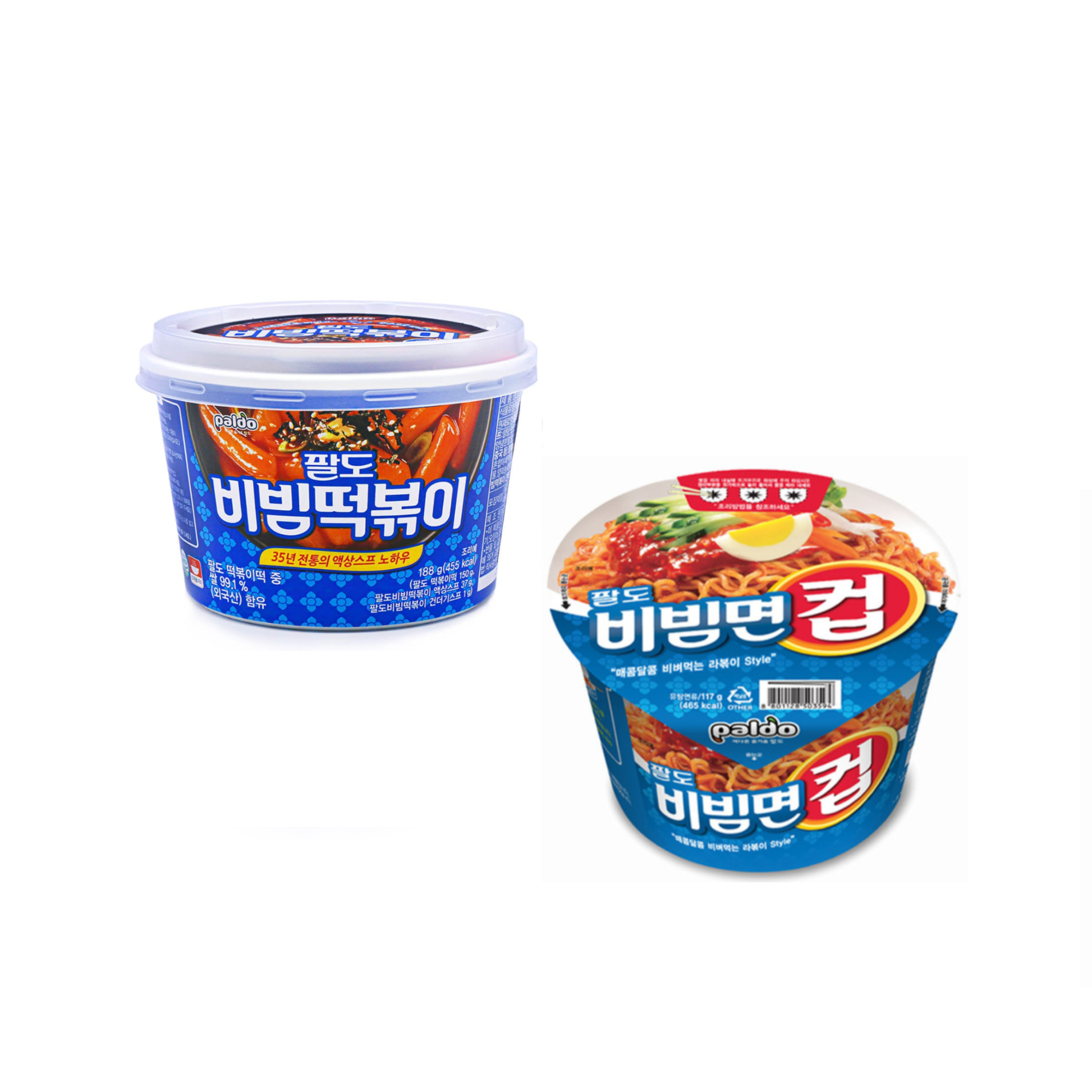 Paldo King Cup Spicy Bibim Rapokki Ramen (115g) + Tteokbokki (188g) - [Discounted (Foods)] - COKOYAM