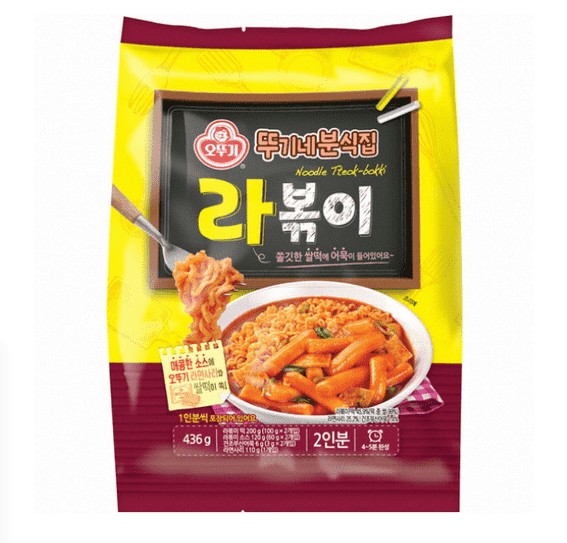 Ottogi Spicy Rice Cake Tteokbokki & Ramen Pack (436g) - CoKoYam