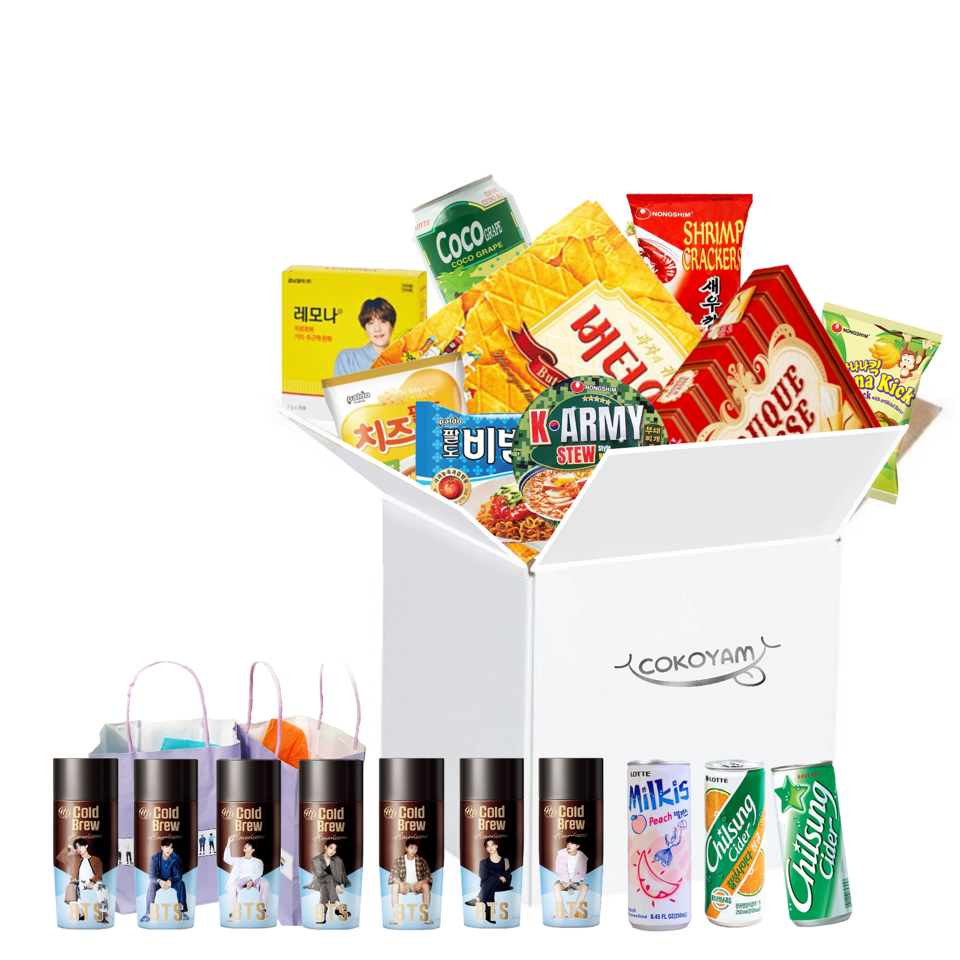 COKOYAM 2021 New BTS Care Korean Special Snack Gift Box (3 Options) - [Discounted Item] - COKOYAM