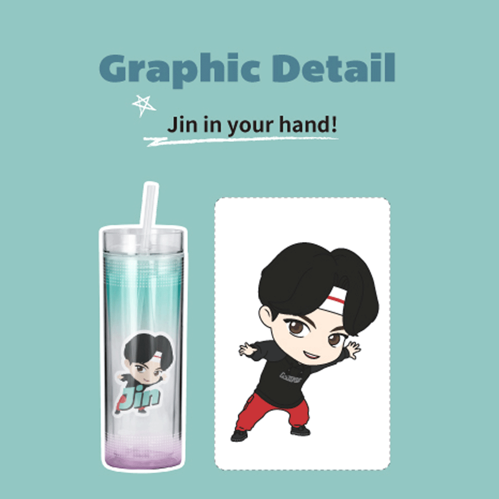 BTS TinyTAN Double Ice Tumbler - JIN - COKOYAM