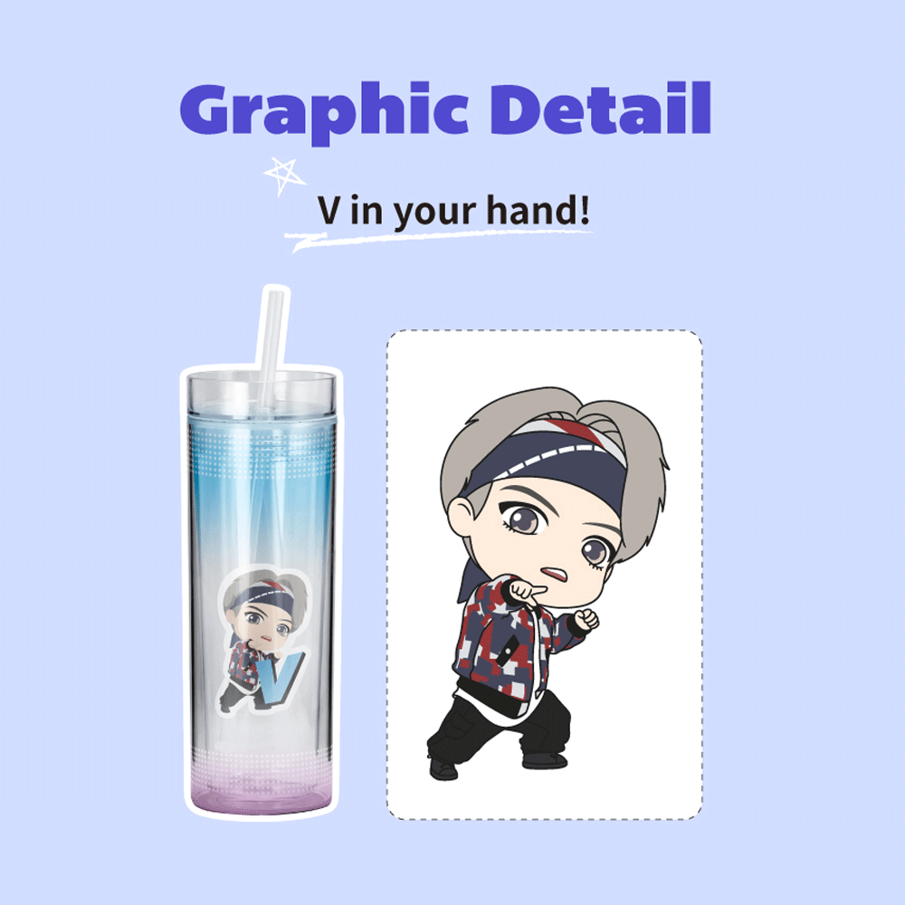 BTS TinyTAN Double Ice Tumbler - V - COKOYAM