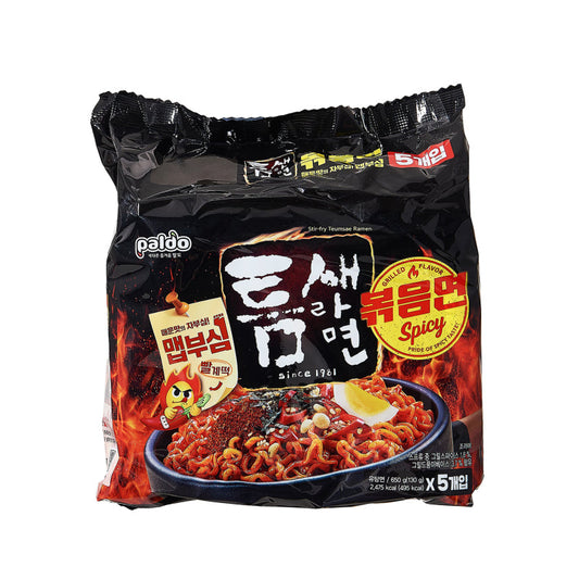 Paldo Teumsae Stir Fried Ramen 4 Pack (520g) - COKOYAM