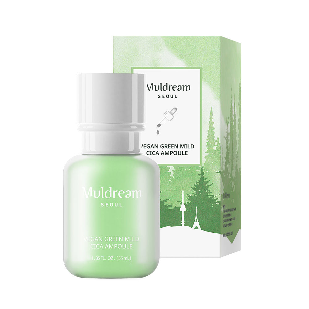 Muldream Vegan Green Mild CICA Ampoule (55ml) - [Discounted Item] - CoKoYam