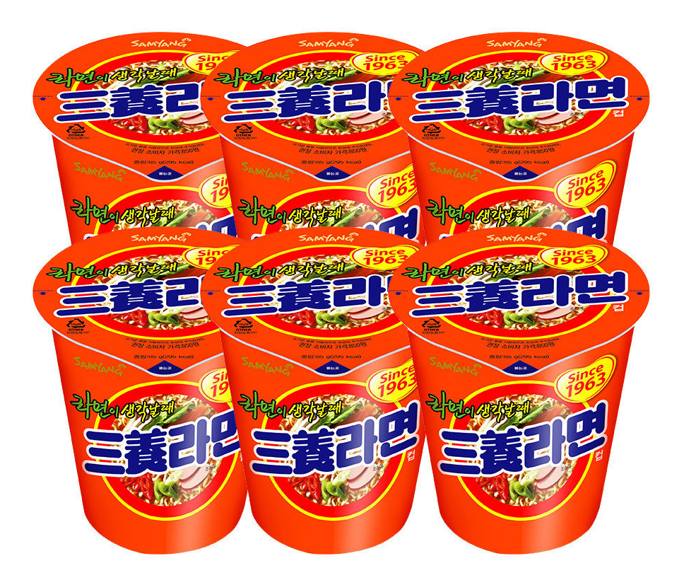 [Box Deal] Samyang Cham Cup Ramen (65gX6Cups) - CoKoYam