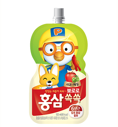 Paldo Pororo Red Ginseng Apple Flavor (100ml) - CoKoYam