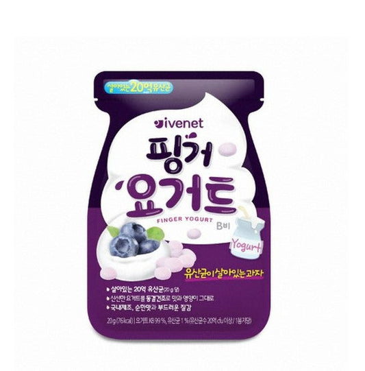 IVENET Bebe Finger Yogurt Snack Blueberry (20g) - CoKoYam