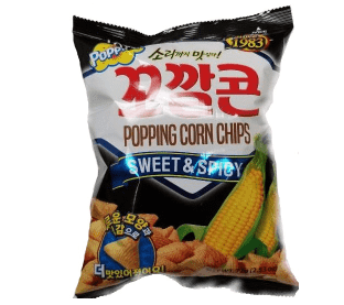 Lotte Popping corn Chip Sweet Spicy - Kkokkalcorn (72g) - CoKoYam