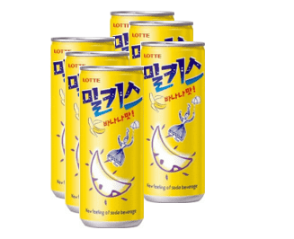 Lotte Milkis Banana Can (250ml, 250ml x 6) - CoKoYam